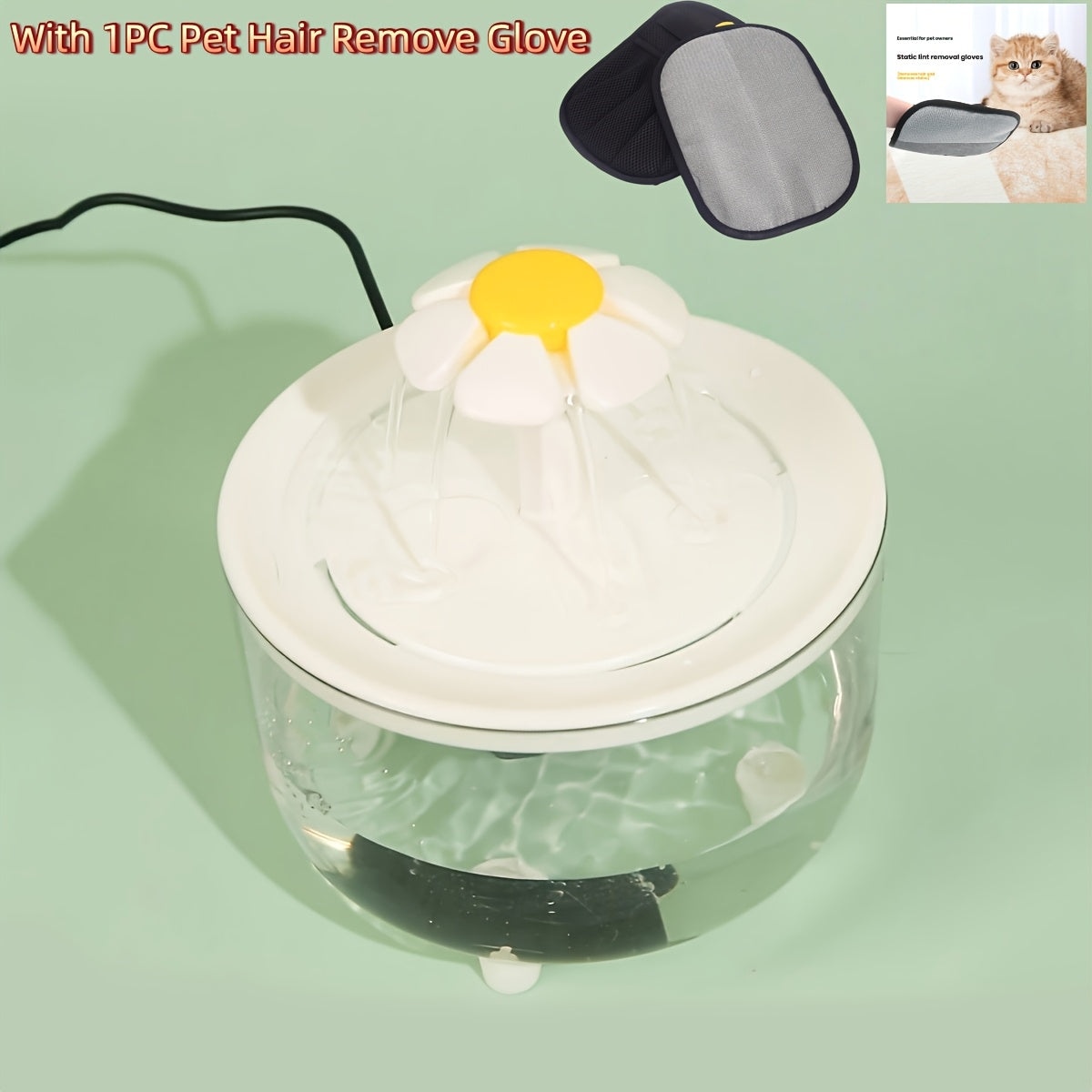 This Is a 50.72 Oz Pet Water Fountain That Operates Quietly, Features a Usb-Powered Water Pump, Is Easy to Clean, Free from BPA, And Is Ideal for Cats And Small Animals, Without Battery