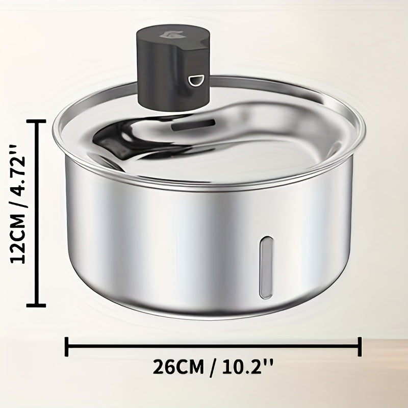 5-liter\u002F195oz Stainless Steel Pet Water Fountain, Cat Water Fountain, Dog Water Fountain, Cat Fountain Water Filter, Safety Design, Suitable for Indoor and Outdoor Use