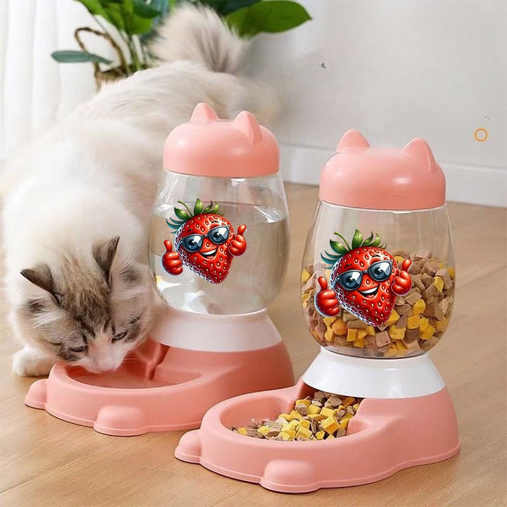 1pc Automatic Gravity-Fed Cat Ear Pet Water Dispenser Suitable for Dogs, Cats & Small Animals - Gravity- Waterer with System, Plastic for Indoor\u002FOutdoor Use, No \u002F-Free for Home, Farm, RV Gift