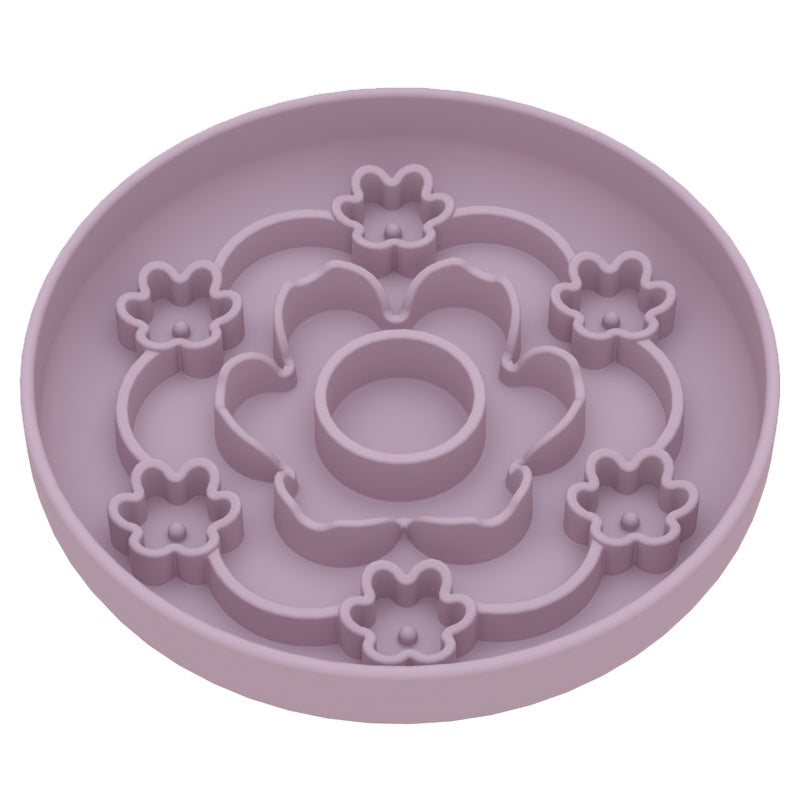 1pc Garland Silicone Dog Food Bowl Dishwasher Safe Slow Feed Dog Plate Non-Slip, Silicone Dog Bowl Slow Feeder - Non-Slip, Heat Resistant, Dishwasher Safe, Snacks And Water - Helps Reduce Boredom And Anxiety in Dogs, Promote a Healthy Diet