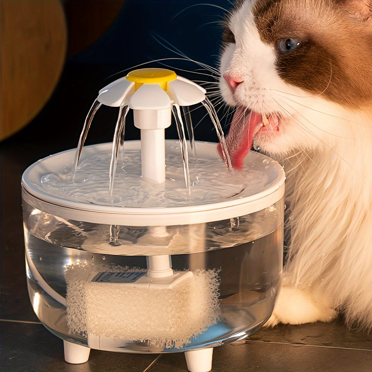 This Is a 50.72 Oz Pet Water Fountain That Operates Quietly, Features a Usb-Powered Water Pump, Is Easy to Clean, Free from BPA, And Is Ideal for Cats And Small Animals, Without Battery