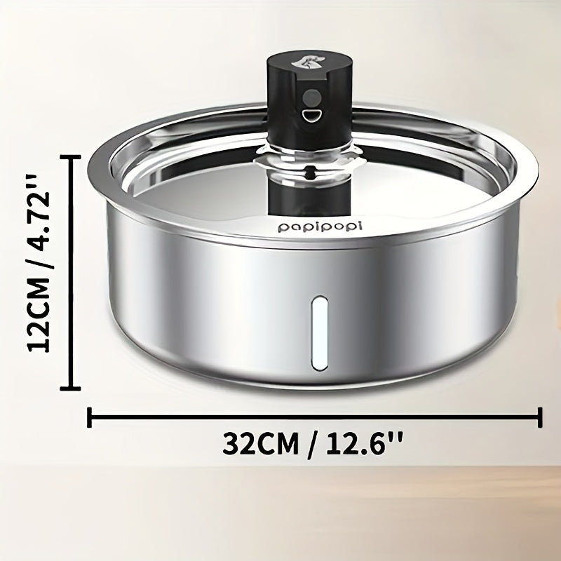 8L\u002F272Oz Stainless Steel Pet Water Dispenser | Includes Replacement Filters| Safe Design | Large Capacity | Suitable for Cats & Dogs | Indoor\u002FOutdoor Use, Without Battery