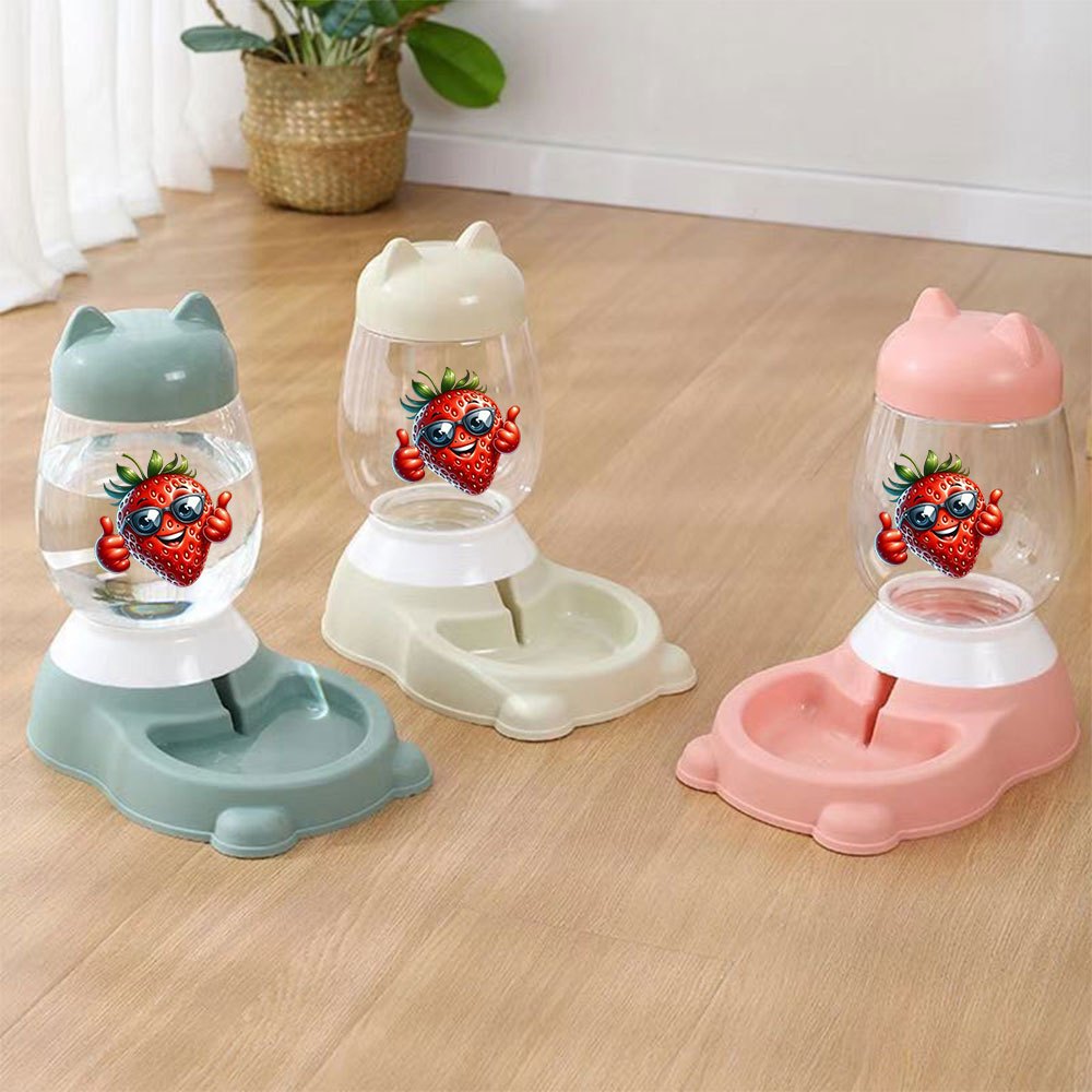 1pc Automatic Gravity-Fed Cat Ear Pet Water Dispenser Suitable for Dogs, Cats & Small Animals - Gravity- Waterer with System, Plastic for Indoor\u002FOutdoor Use, No \u002F-Free for Home, Farm, RV Gift