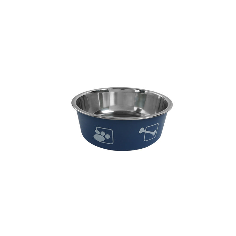 A Double-Layered, Reinforced Stainless Steel Pet Bowl Designed to Prevent Slipping And Tipping, Suitable for Both Dogs And Cats