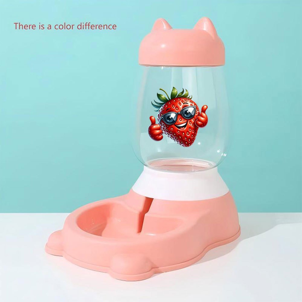 1pc Automatic Gravity-Fed Cat Ear Pet Water Dispenser Suitable for Dogs, Cats & Small Animals - Gravity- Waterer with System, Plastic for Indoor\u002FOutdoor Use, No \u002F-Free for Home, Farm, RV Gift