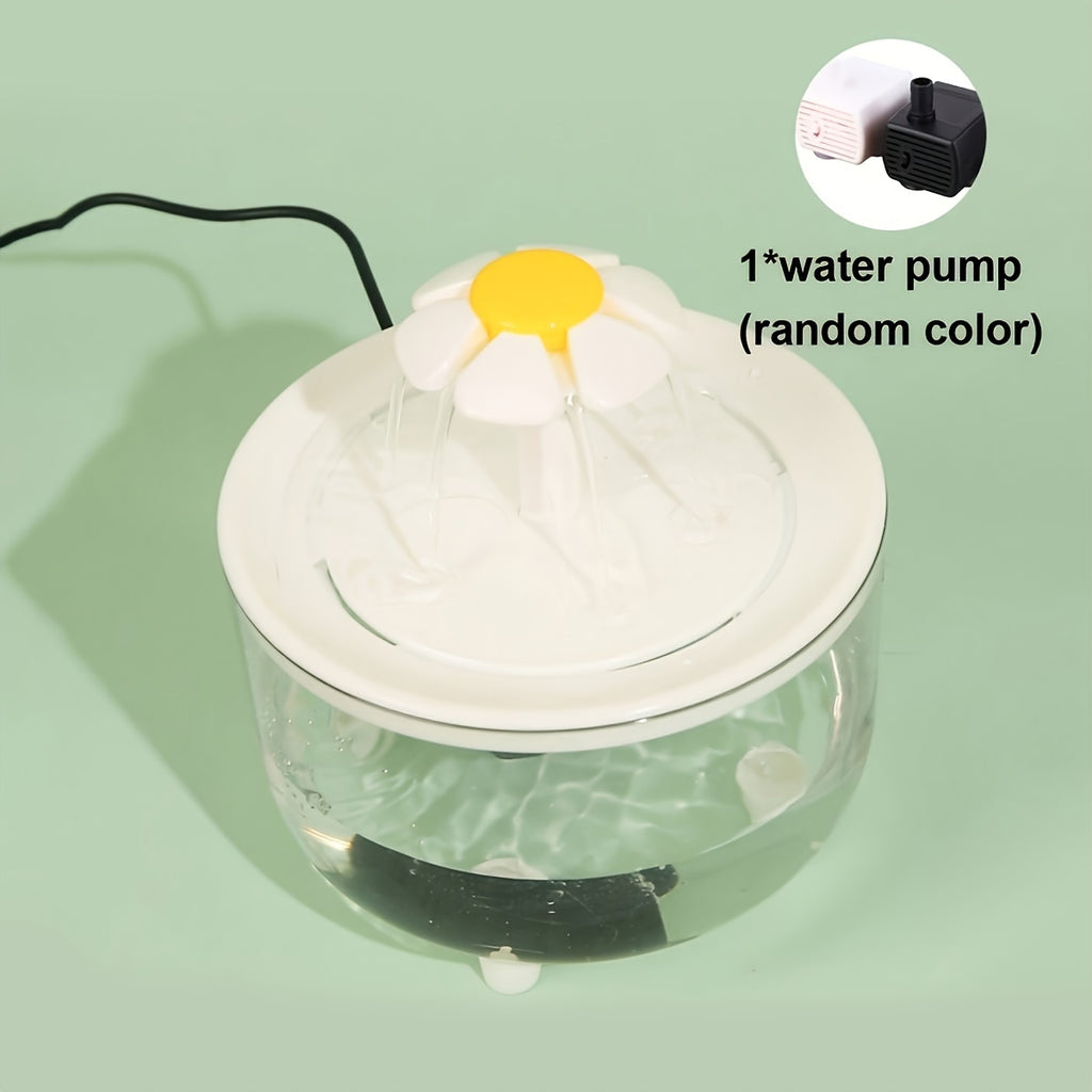 This Is a 50.72 Oz Pet Water Fountain That Operates Quietly, Features a Usb-Powered Water Pump, Is Easy to Clean, Free from BPA, And Is Ideal for Cats And Small Animals, Without Battery