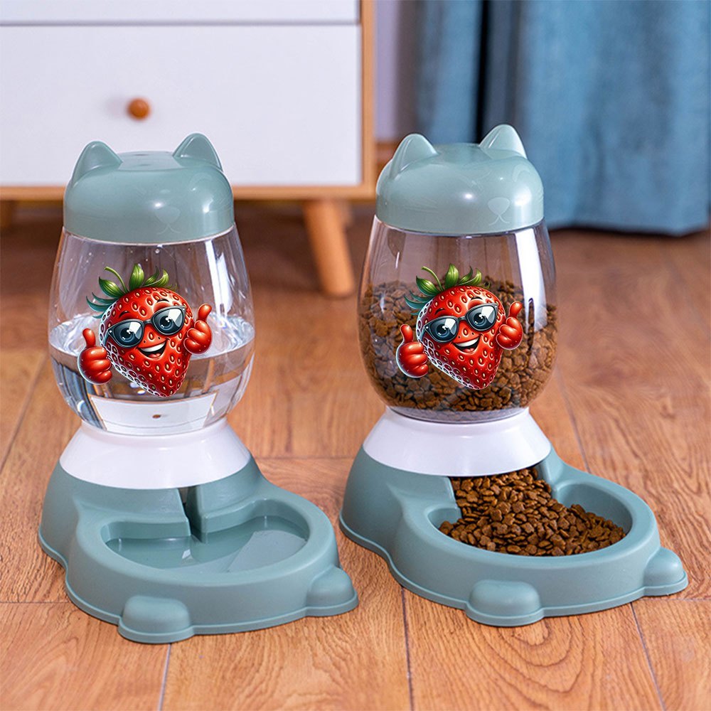 1pc Automatic Gravity-Fed Cat Ear Pet Water Dispenser Suitable for Dogs, Cats & Small Animals - Gravity- Waterer with System, Plastic for Indoor\u002FOutdoor Use, No \u002F-Free for Home, Farm, RV Gift