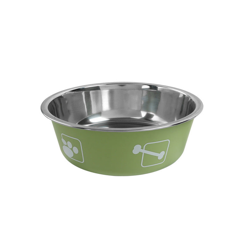 A Double-Layered, Reinforced Stainless Steel Pet Bowl Designed to Prevent Slipping And Tipping, Suitable for Both Dogs And Cats