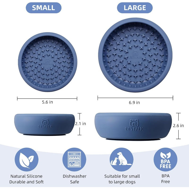 Dog Lick Bowl, Bestalk Anxiety Relief Lick Mat for Dogs, Non-Slip Freeze Licking Bowl Enrichment Puzzle Feeder for Distraction, BPA Free, Dishwasher Safe